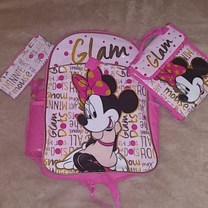 Disney Minnie Mouse 4 piece backpack and lunch set